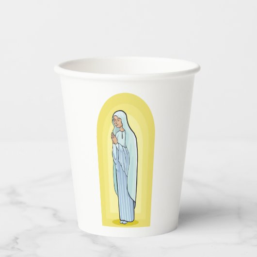 Elegant Virgin Mary Catholic Religious Pappbecher (Vorderseite)
