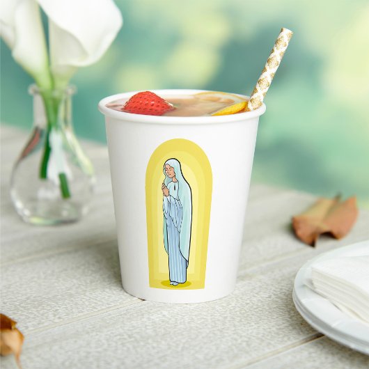 Elegant Virgin Mary Catholic Religious Pappbecher