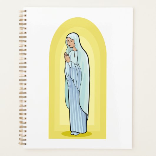 Elegant Virgin Mary Catholic Religious Planer (Vorderseite)