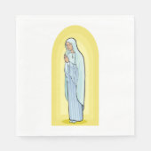 Elegant Virgin Mary Catholic Religious Serviette (Vorderseite)