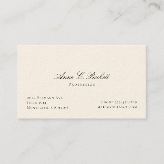 Elegant Visitenkarte (Vorderseite)