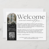 Elegant Visitor Greeting Vacation Rental Welcome Dankeskarte (Vorderseite)
