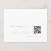 Elegant Viva Magenta Boho Wedding Details QR Code Begleitkarte (Rückseite)