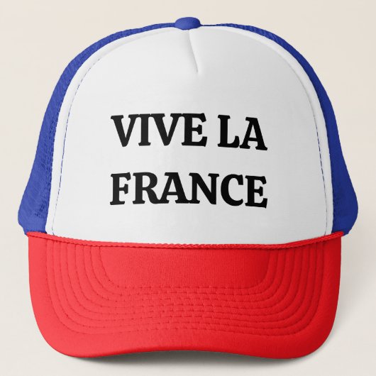 Elegant Vive la France mit nationaler Flagge Truckerkappe (Vorderseite)