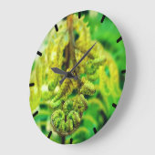 ELEGANT VIVID GREEN FERN PHOTO NEW ZEALAND KIWI GROßE WANDUHR (Winkel)