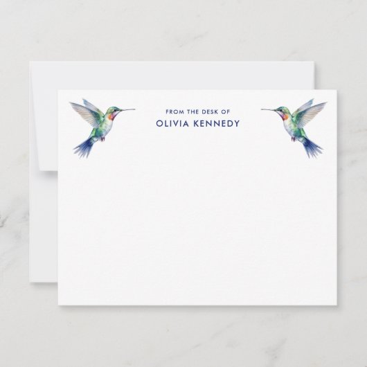 Elegant vom Schreibtisch des Personalisierten Humm Mitteilungskarte (Vorderseite)