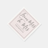 Elegant von Miss zu Brautparty Blush Paper Serviette (Ecke)