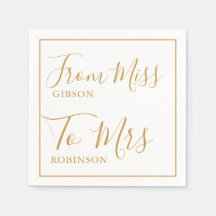 Elegant von Miss zu Mrs. Brautparty Gold