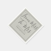 Elegant von Miss zu Mrs. Brautparty Gray Paper Serviette (Ecke)