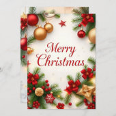 Elegant von Weihnachten: Eine Feier zum Feiern Einladung (Vorne/Hinten)