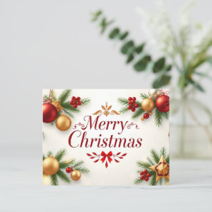 Elegant von Weihnachten: Eine Feier zum Feiern Postkarte