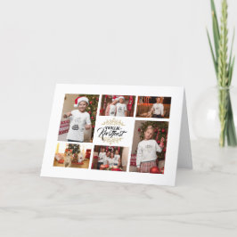 Elegant Vrolijk Kerstfeest fotocollage Kerstkaart Feiertagskarte