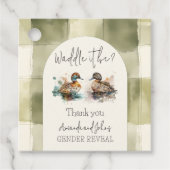 Elegant Waddle es sei Mallard Enck Gender Reveal Geschenkanhänger (Vorderseite)