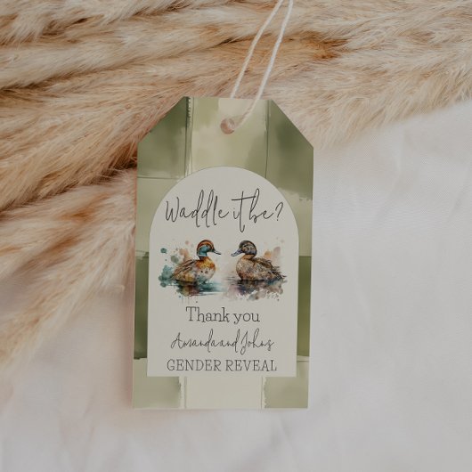 Elegant Waddle es sei Mallard Enck Gender Reveal Geschenkanhänger