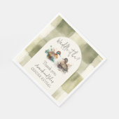 Elegant Waddle es sei Mallard Enck Gender Reveal Serviette (Ecke)