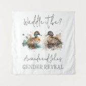Elegant Waddle es sei Mallard Enck Gender Reveal Wandteppich (Vorderseite)