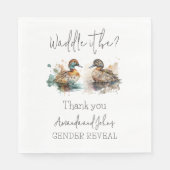 Elegant Waddle It Be Duck Gender Reveal Dekoration Serviette (Vorderseite)