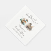 Elegant Waddle It Be Duck Gender Reveal Dekoration Serviette (Ecke)