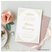 Elegant Walima Gold Islamische Hochzeit Einladung