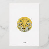 Elegant Walter Crane Swan Pair Romantische Hochzei Folieneinladung (Rückseite)