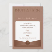 Elegant Warm Brown New Product Launch Invitation – Einladung (Rückseite)