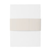 Elegant Warm Ivory Wedding Einladungsbanderole (Rückseitenbeispiel)