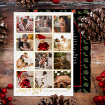 Elegant Was für eine 12-Foto-Schneeflocken-Nachric