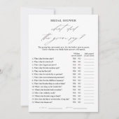 Elegant Was hat die "Groom Say Game Card" gemacht? Einladung (Vorderseite)