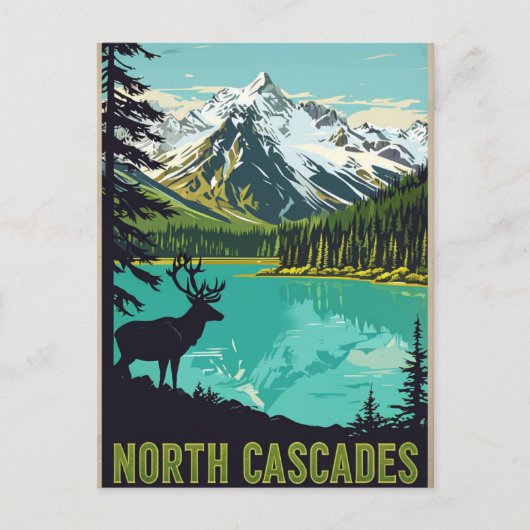 Elegant Washington DC Vintage Wasserfarbe Postkarte (Vorderseite)