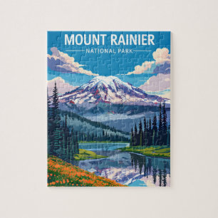 Elegant Washington DC Vintage Wasserfarbe Puzzle