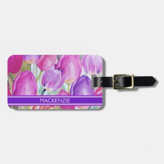 ELEGANT Wasserfarbe Gepäckanhänger (Vorderseite horizontal)