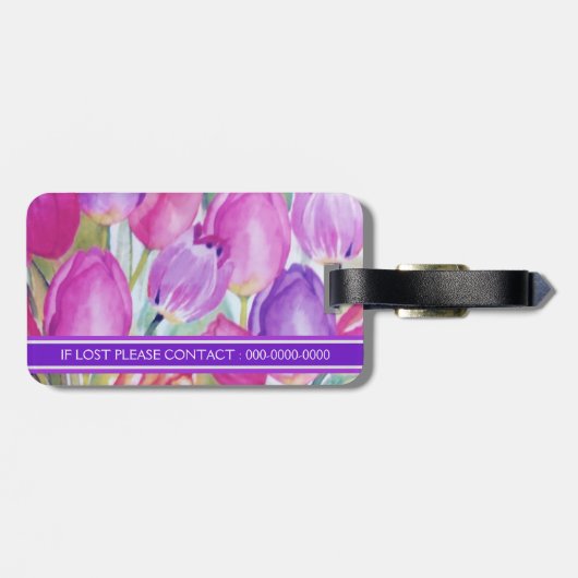 ELEGANT Wasserfarbe Gepäckanhänger (Rückseite horizontal)