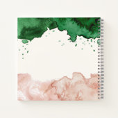 Elegant Watecolor Bridesmaid Personalize Notizblock (Rückseite)