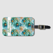 Elegant Water Lily Pattern Gepäckanhänger (Vorderseite (Horizontal))