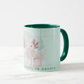 Elegant Watercolor Axolotl Personalized Ceramic Tasse (VorderseiteRechts)