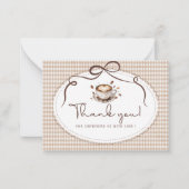 Elegant Watercolor Baby brewing coffFlat Note Card Mitteilungskarte (Vorderseite)