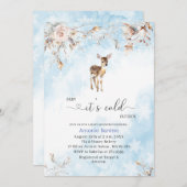 Elegant Watercolor Baby ist kalt außerhalb Baby sh Einladung (Vorne/Hinten)