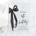 Elegant Watercolor Black Bow 16. Geburtstagsparty Acryleinladungen<br><div class="desc">Feiern Sie mit unserer eleganten Watercolor Black Bow Geburtstagsparty Einladung Ihren fabelhaften 16. Geburtstag! Dieses stilvolle Design präsentiert einen zarten schwarzen Bogen gepaart mit weichen Wasserfarbendetails und schafft eine perfekte Mischung aus Eleganz und Charme. Ideal, um diesen besonderen Meilenstein zu markieren, ist diese Einladung vollständig anpassbar, sodass Ihr 16. Geburtstag...</div>
