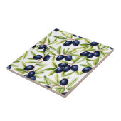 Elegant Watercolor Black Olives Seamless Pattern  Fliese (Seite)