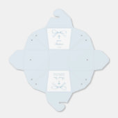 Elegant Watercolor Blue Bow Baptism Take Out Geschenkschachtel (Ungefaltet)