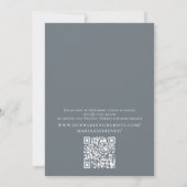 Elegant Watercolor Blue Floral Dusty Greenery Invi Einladung (Rückseite)