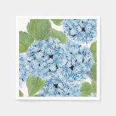 Elegant Watercolor Blue Hydrangea Serviette (Vorderseite)