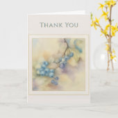 Elegant Watercolor Blueberry “Thank You” Card Karte (Gelbe Blume)