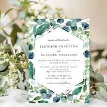 Elegant Watercolor Botanical Greenery Wedding