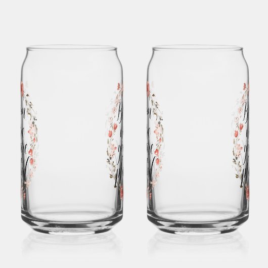 Elegant Watercolor Botanical Message Dosenglas (Links)