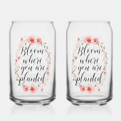 Elegant Watercolor Botanical Message Dosenglas (Rückseite)