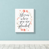 Elegant Watercolor Botanical Message Leinwanddruck (Insitu (Holzboden))