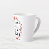 Elegant Watercolor Botanical Message Milchtasse (Rechte Ecke)