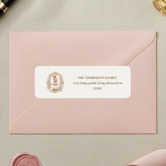 Elegant Watercolor Bunny 