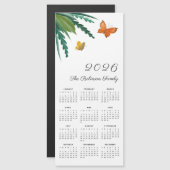 Elegant Watercolor Butterflies Cute Calendar 2026 Magnetkarte (Vorne/Hinten)